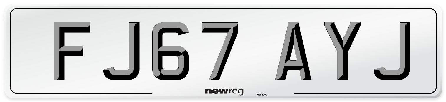 FJ67 AYJ Number Plate from New Reg